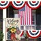 4th of July Mason Jar Flowers Summer Garden Flag 12x18, Patriotic Celebration Double-Sided Decorative Burlap Yard Flag